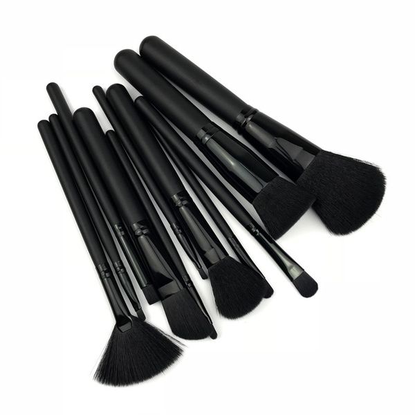 11Pcs-set MC Makeup Brush Set Face Cream Power Foundation Brushes Multipurpose Beauty Cosmetic Tool Brushes Set with Pouch Bag Cosmetics Ble