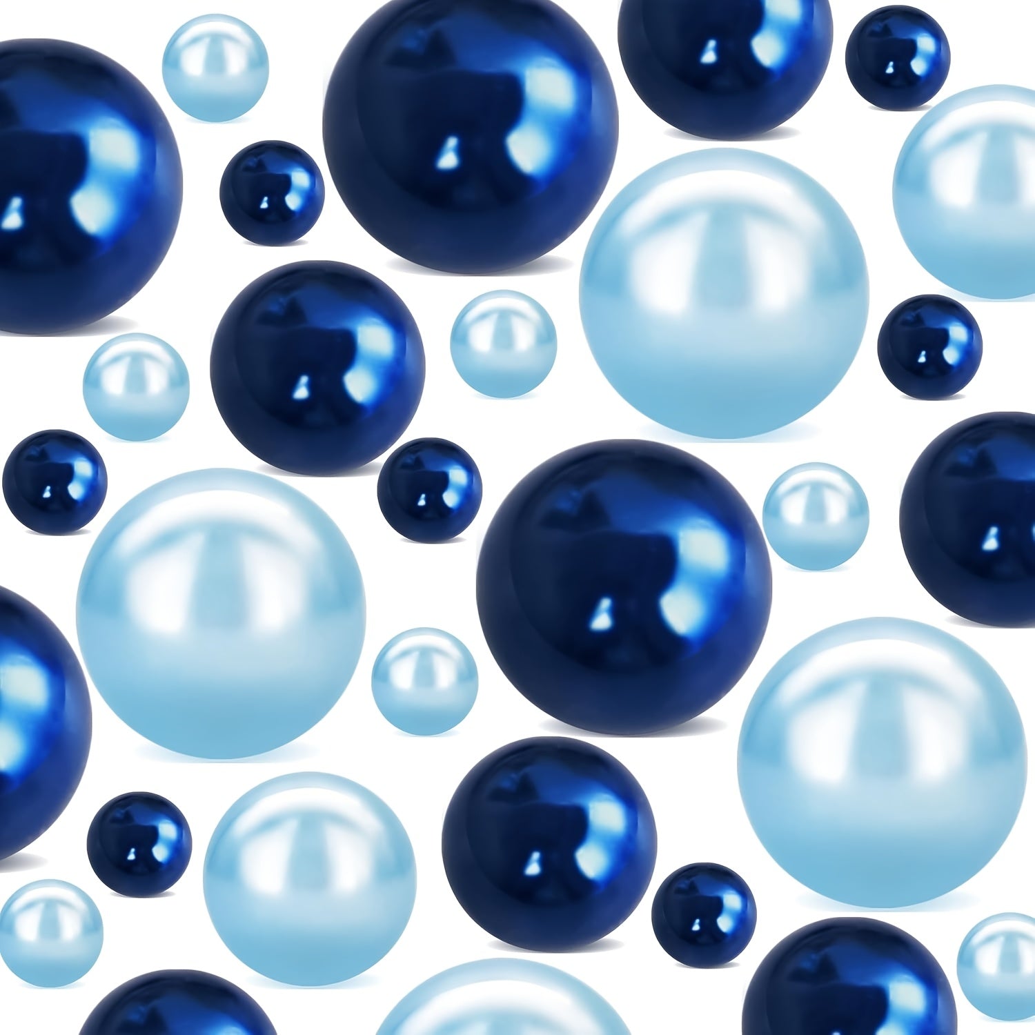 TEMU 1050 Blue Floating Beads For Vase Filling, Vase Filler Beads, Centerpiece Decorative Beads, Round Simulation Beads, Home Wedding Table