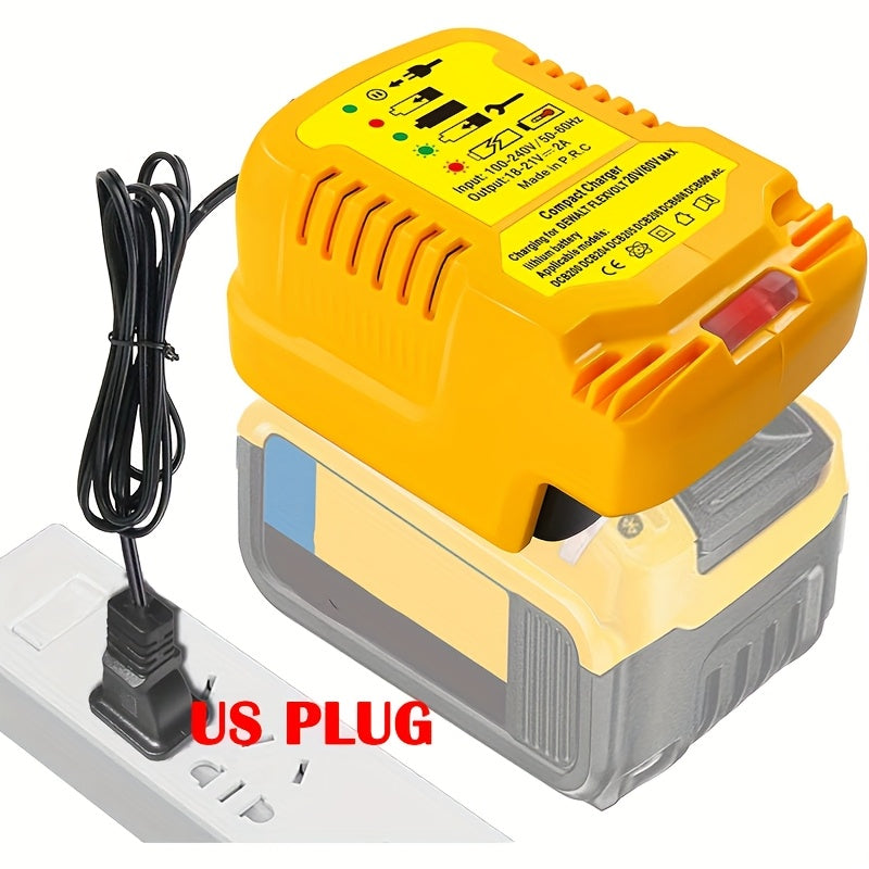 TEMU Battery Charger Repalcement For 20v Lithium Battery Charger For 18v-20v Max Dcb201 Dcb204 Dcb207 Dcb206 Dcb203 Dcb200 Power Tool(not For 12v)