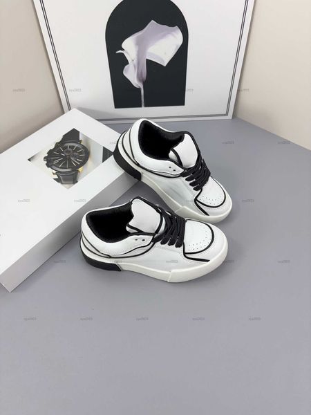 Fashion Child Sneakers Black border design kids shoes Size 26-35 designer shoes Box protection High quality Lace-Up baby casual shoes