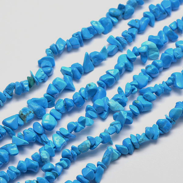 Synthetic Turquoise Chip Bead Strands