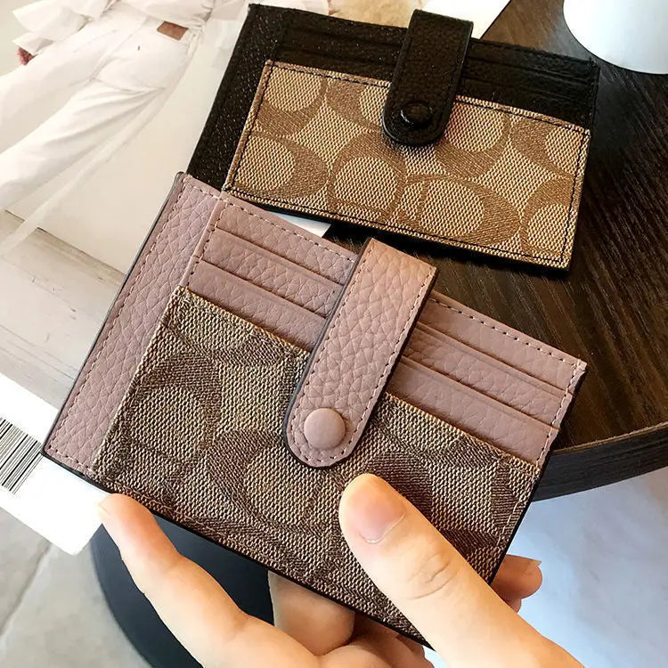 Women&#039;s Compact Simplevintage Card Holder Ultrathin Cute mini Finequality Multicardslots Largecapacity Trendy