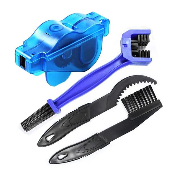 Bike Chain Cleaner Bicycle Gear Wash Tool Kit Road Mountain Bikes Drivetrain Cleaning Brush Maintenance 4 Piece Set 241216