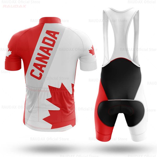 Canada Bike Team Cycling Jersey 2023 New Summer Short Sleeves Cycling Clothing Suit Men&#039;s Quick Dry Mountain Bike Cycling Wear