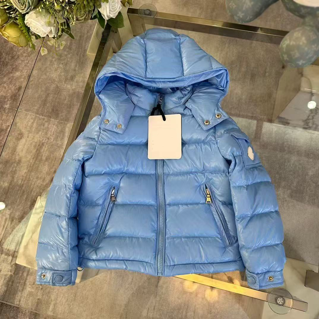 luxury kids down coat boys girls designer winter kids jacket hooded thick warm glossy outerwear size 110-170cm W8