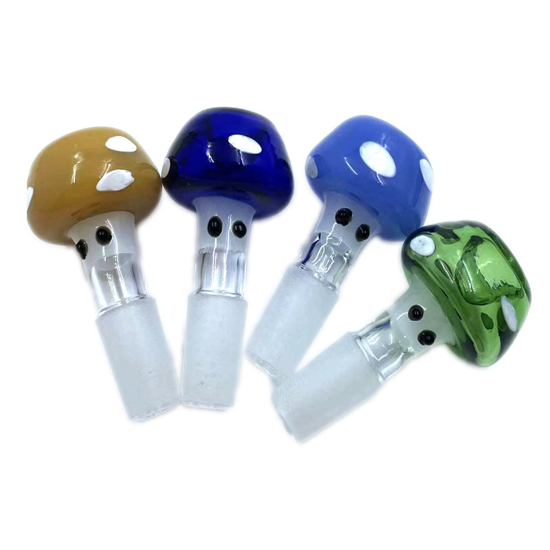 Colorful Mushroom Style Bong Glass Bowls 14mm 18mm Male Joint Heady Bowl Herb Dry Oil Burner For Bongs Water Pipe Ash Catcher Hookah Accessories Dab