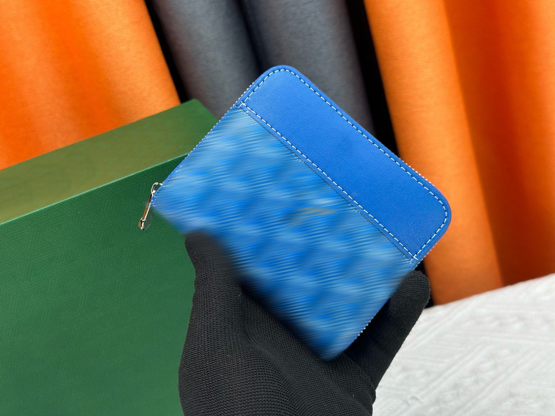 Fashion Womens Mini Zippy Wallet Coin Purse Bag Belt Charm Key Pouch credit card holder bags fashion color Short wallet chains bag purse with box600