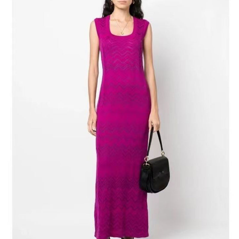 Knit Dresses Women Designer dress High Waisted dresses Two Piece Fashion Luxury Striped Long skirts Long Jacket