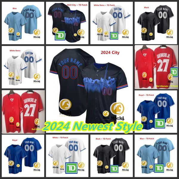 George Springer Bo Bichette Baseball Jersey 24 Nate Pearson 27 Vladimir Guerrero Jr. 68 Jordoun Romano 34 Kevin Gausman 17 Jose Berrios Cust