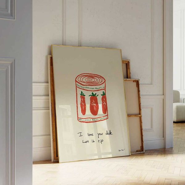 I love you buddy. Let it tear apart quotes Tinned Tomato illustrated posters canvases wall printed images aesthetic kitchen decorations W241