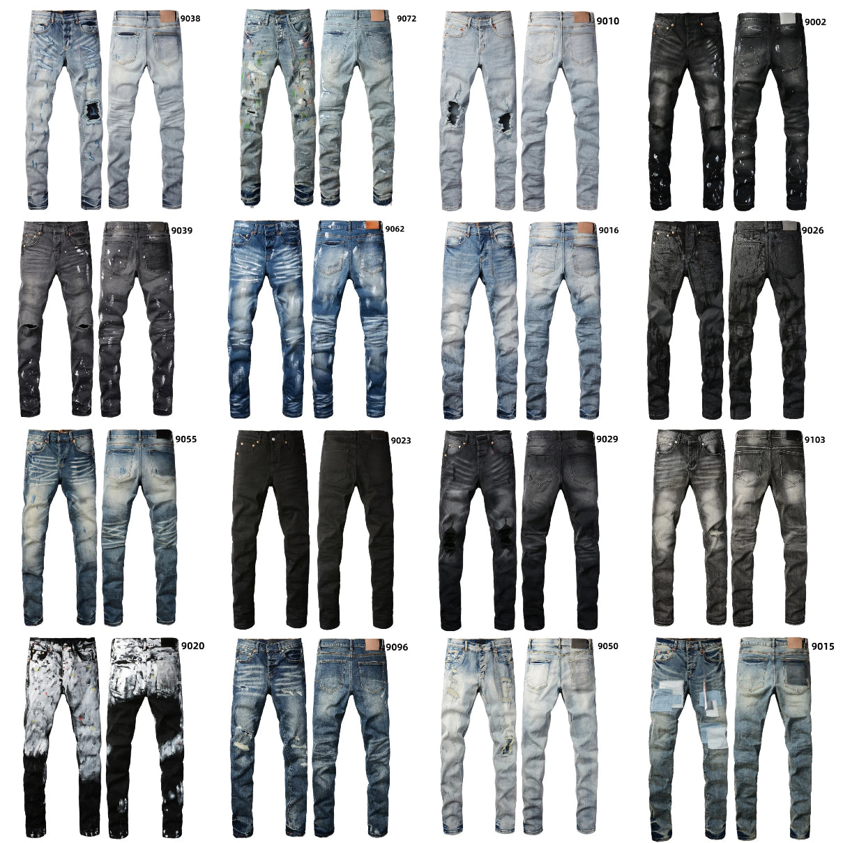 Men Jeans Ripped Hole Designer Jeans purples jeans Hip Hop Fashion Stretch Skinny Patch Denim Pants Straight Leg Jean Casual Trousers purples brands