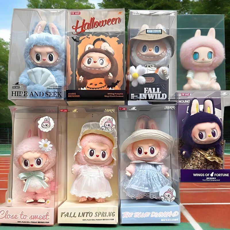 set Blind complete box Labubu of 7 fall in wild Milan mokoko123 generation ornament dolls desktop decoration Halloween labubuT25446