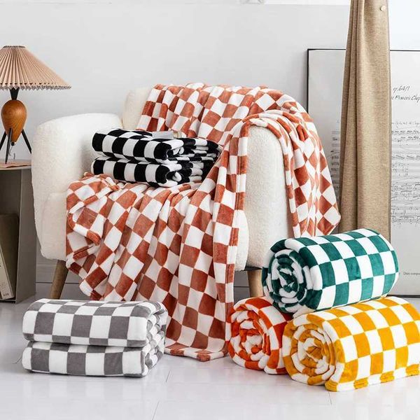 Fluffy Plaid Bed Blankets Warm Soft Coral Fleece Throw Blanket Sofa Cover Bedspread Bed For Kids Pet Home Textile Drop shipM240807