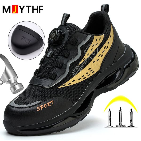 Safety Fashion Steel Cap Protective Shoes, Men&#039;s Sneakers, Smashing And Anti Puncture Work Shoes Lightweight e7db