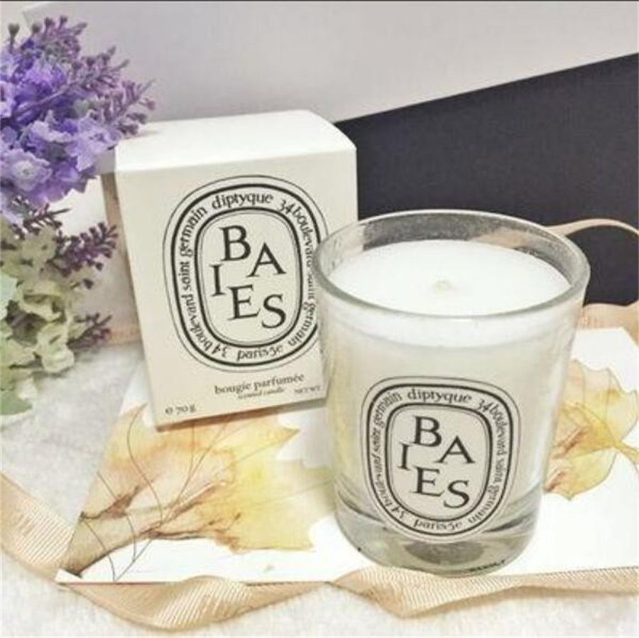 New Scented Candles 190g Roses Baies Santal Miomsa Figuier TUBEREUSE Fragrance Paris Brand Bougie Parfum Wax Long Lasting Smell Incense