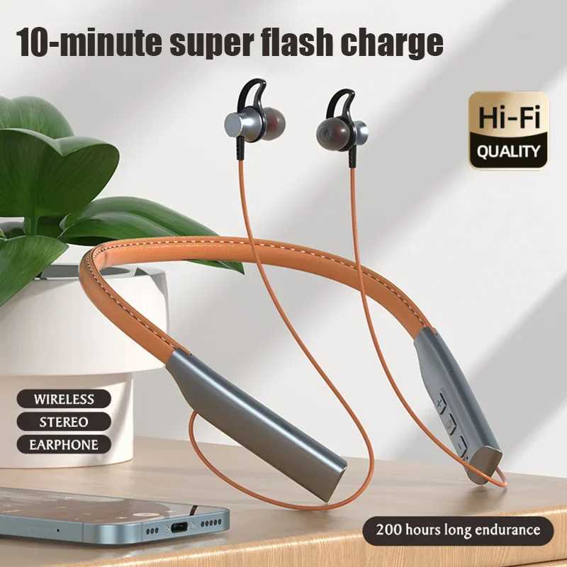 Headphones Magnetic Sport Neckband Neck-hanging TWS Earbuds Wireless Headset with Mic R250728