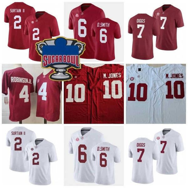 Mens Youth Football Jersey 10 Mac Jones 6 DeVonta Smith Jerseys 7 Trevon Diggs 2 Patrick Surtain II 4 Brian Robinson Jr. Stitched Jerseys