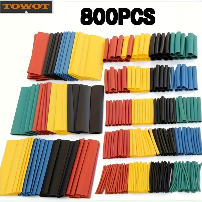 TEMU 800pcs Solder Seal Wire Connectors Tubings - Insulated Waterproof Electrical Butt Terminals For Marine Automotive Motorcycle Wiring Boat.