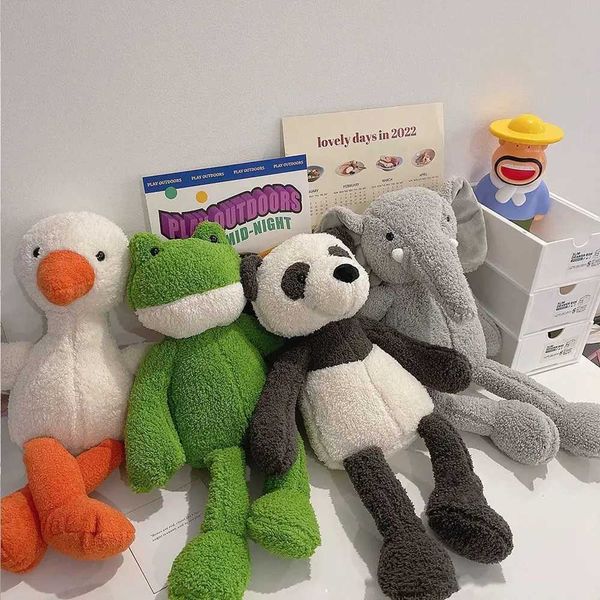 Plush Dolls 35cm cute long legged rabbit frog elephant panda soft filled cartoon animal baby appearance toy doll toy childrens gift Q241114