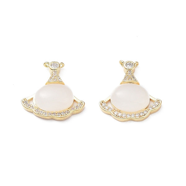 Placage en rack laiton pavé de zircons cubiques transparents