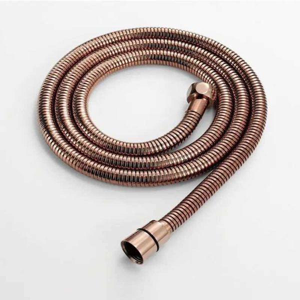 Rose Gold Stainless Steel Flexible Shower Hose Long Bathroom Shower Water Hose Extension Plumbing Pipe Pulling TubeCL240801