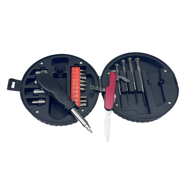 Multi-Functional Household Vehicle Tyre Repair Toolset - Durable 20-PC Handy Kit for Cars and Bikes