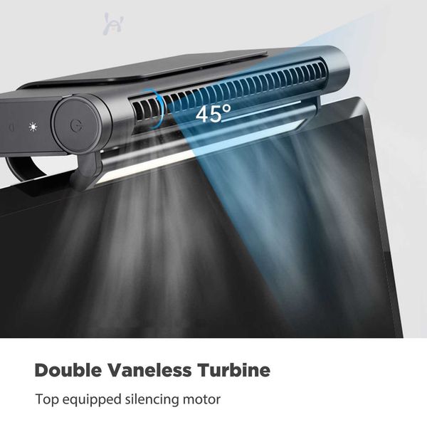 Rechargeable Electric 2000mAh Computer USB Monitor Fan With Lights Desk Screen Mini Air Cooler Bladeless Clip Tower Fans s