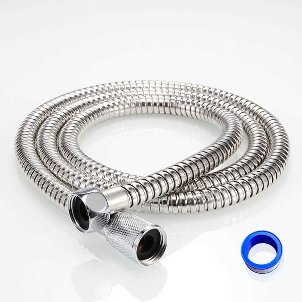 Hot Flexible Stainless Steel Corrugated Shower Hose 1m - 1.5m - 2m Plumbing Hose Connector Bath Products Bathroom AccessoriesCL240801
