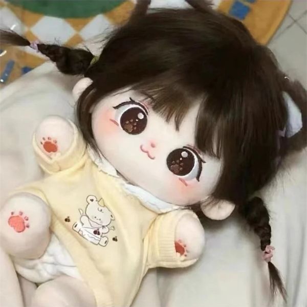 20cm Miaomiao Cotton Doll Stock Interchangeable Baby Clothes Plush Doll Dress Up Cospslay Anime Figure Children Girl Toys 250208CJ