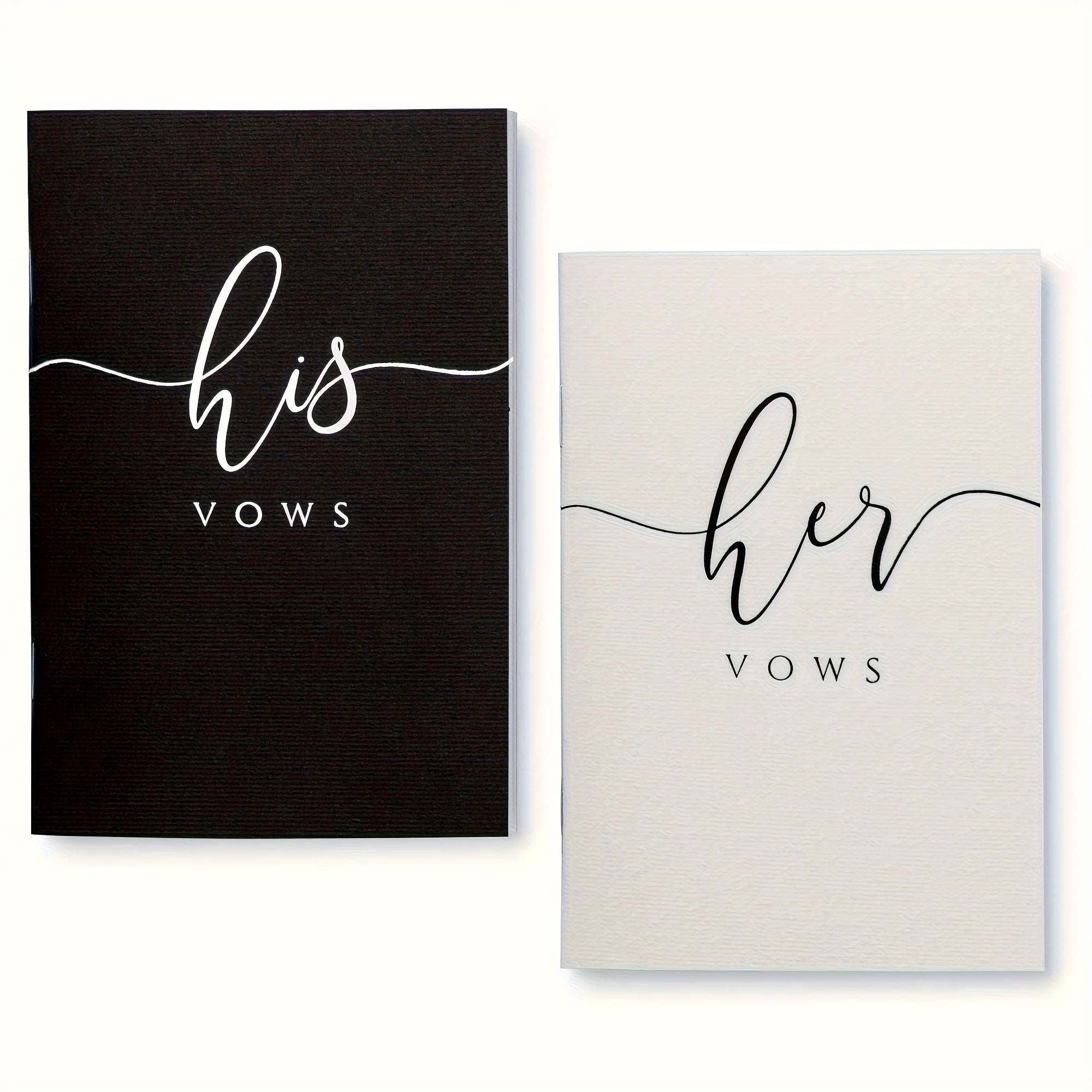 TEMU 2pcs Vow Books For Wedding Vow Books Wedding And Groom Vows Book His And Hers With 28 Pages-5.5 * 4.0 Inch 14cm*10cm In Wedding Notebook With