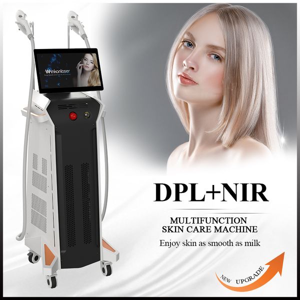 NIR Laser DPL Hair Removal Machine Skin Rejuvenation Vascular Red Blood Vessels Facial Spots Freckle Acne Removal Equipment