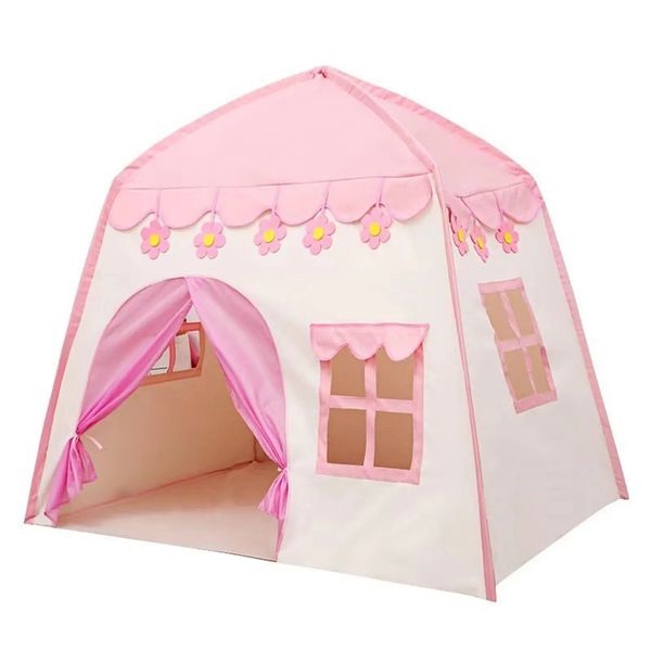 Childrens Game Tent Princess Castle Game Tent Oxford Fabric Large Fairy Tale Theater with Handbag Suitable for Boys and Girls Indoor and Out