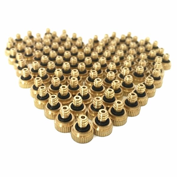 Watering Equipments 20 PCS-Lot Outdoor Cooling System Brass Misting Nozzles 0.1-0.2-0.3-0.4-0.5-0.6-0.7mm 220902
