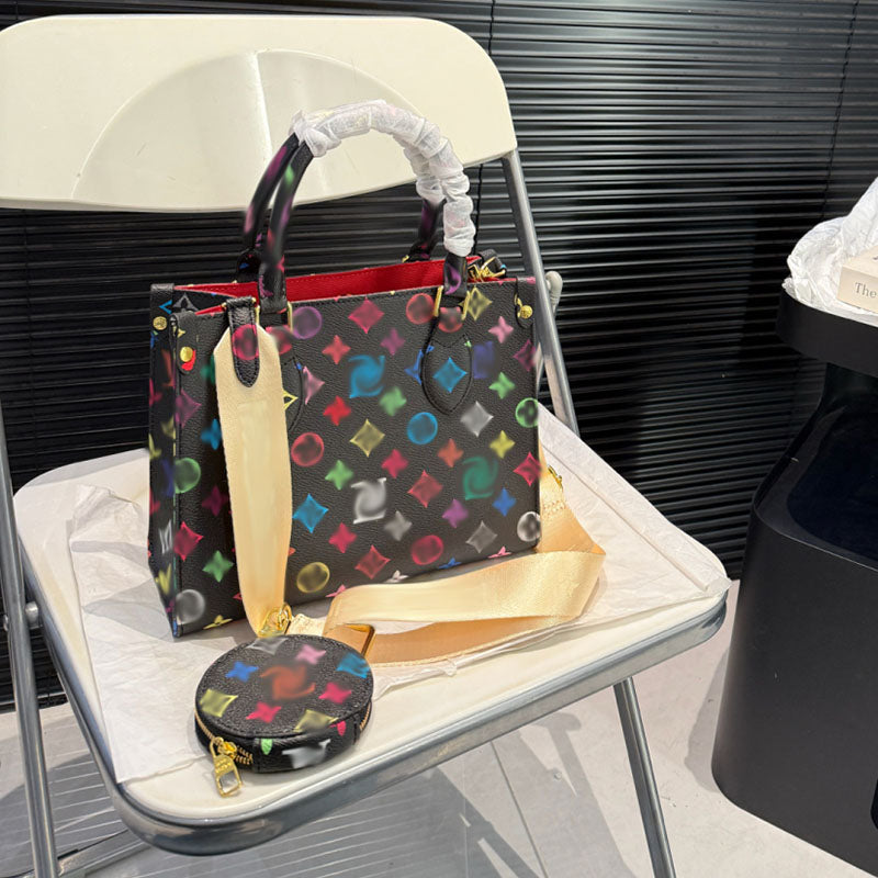 Designer Womens Luxury Handbag Classic Black Large Capacity Shoulder Bag Portable Crossbody Bag Leather Luxury Handbag Outdoor Shopping Purse