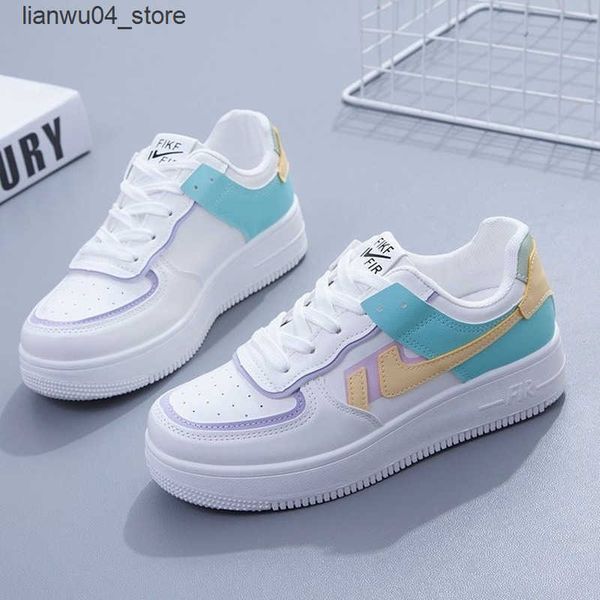 Casual Shoes Sneakers College Style Women Shoes Vulcanize Light Casual Designer Comfortable Lace-up Breathable H250118