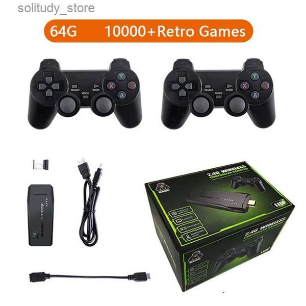 Portable Game Players Boyhome Wireless Video Game Console 4K HD Display on TV Projector Monitor Classic Retro 10000 Games Double Controller