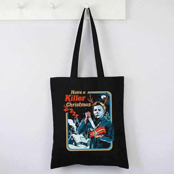 Funny Horror Movie Characters Christmas T-shirt Halloween Christmas Party Shirts Gift for Christmas Retro Christmas Clothes s