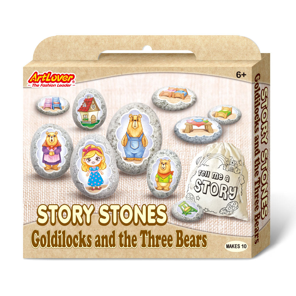 ArtLover® Story Stones Craft Kit - Goldilocks And The Three Bears