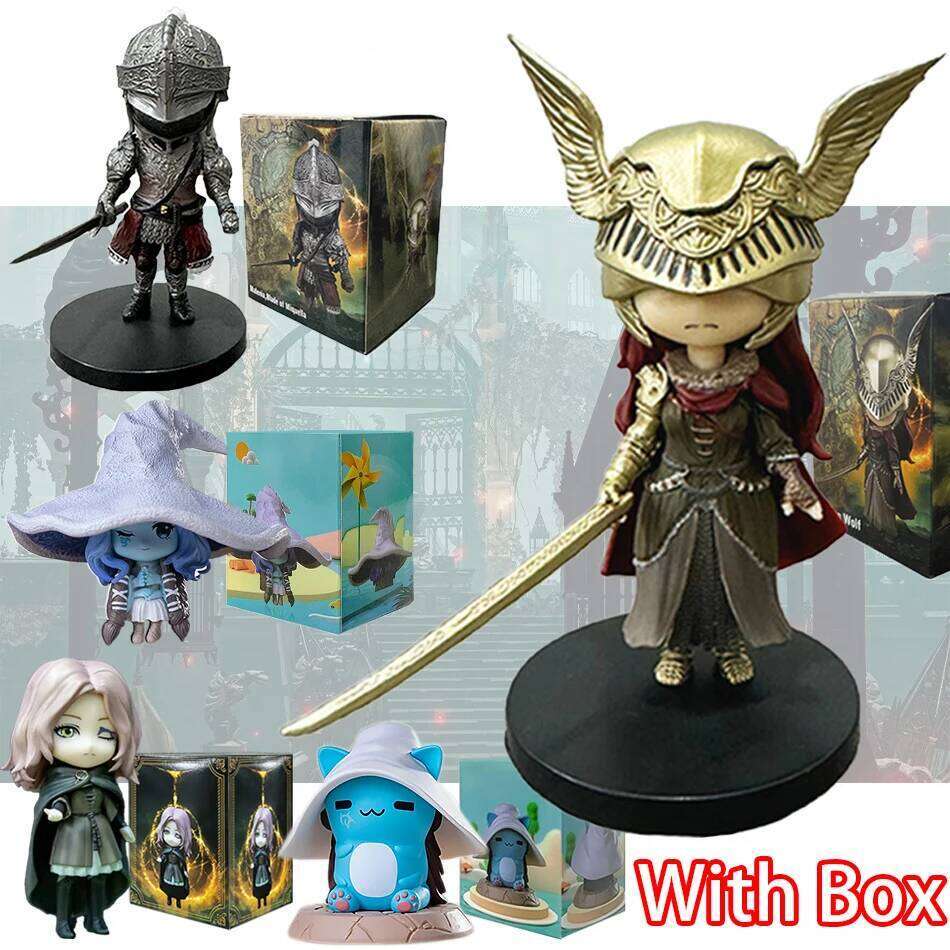 In Stock Elden Ring Gaming Q Version Mini Ranni Cat Melina Malenia The Half-Wolf Action Figure Lani Magic Ornaments PVC Dolls