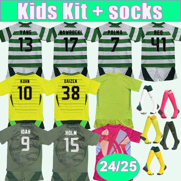 2024 25 KYOGO FORREST Kids Kit Soccer Jerseys WELSH MCGREGOR REO CARTER-VICKERS PALMA Home Away 3rd Goalkeeper Football Shirts Child Suit Un