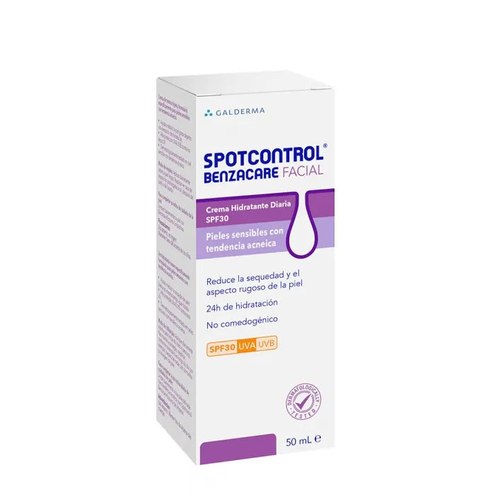 Benzacare Spotcontrol fuktighetsgivende ansiktskrem SPF30 50ml