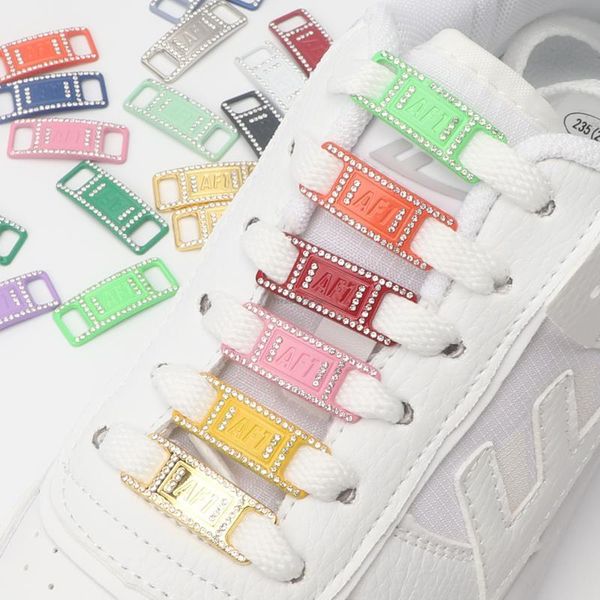 NEW AF1 Diamond Shoe Charms Sneakers Laces Buckle Quality Metal Shoelaces Shoe Decorations Air Force one Shoes Accessories