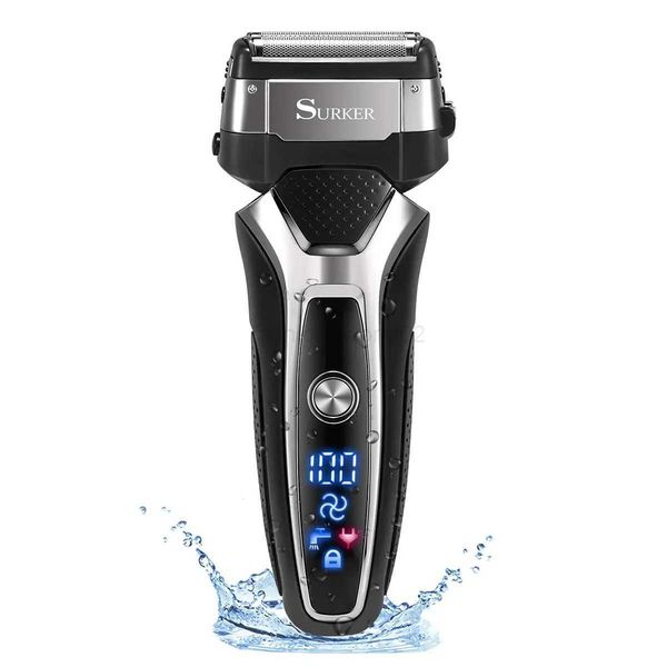 Professional male electric shaver with beard foil suitable for male charging facial plastic surgery machine body cleaning shaver head USBX24