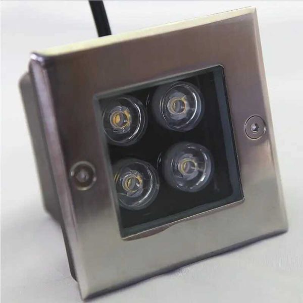 10pcs IP68 Waterproof Square 4W LED Outdoor Ground Garden Path Floor Underground Buried Yard Lamp Spot Landscape Light AC85-265V CL240813