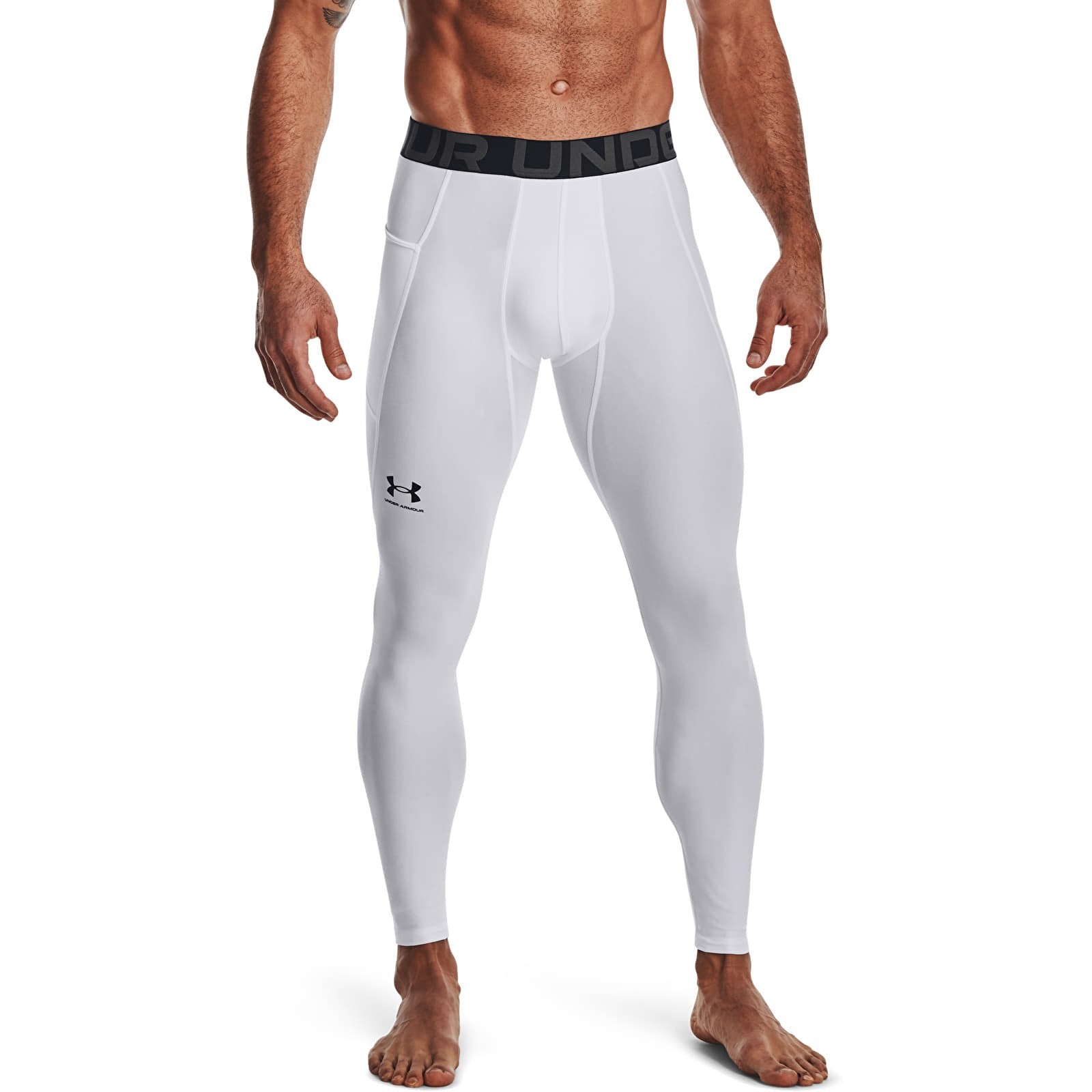 Byxor Under Armour Hg Armour Leggings White- Black XXXL