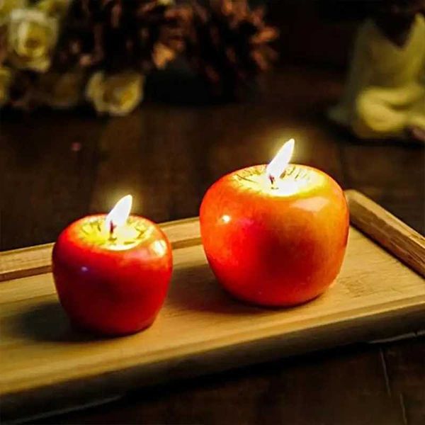 1 creative apple candle Christmas Eve gift 3 patterns shapes fragrant candles cute fruit candles birthday party decoration Y250118