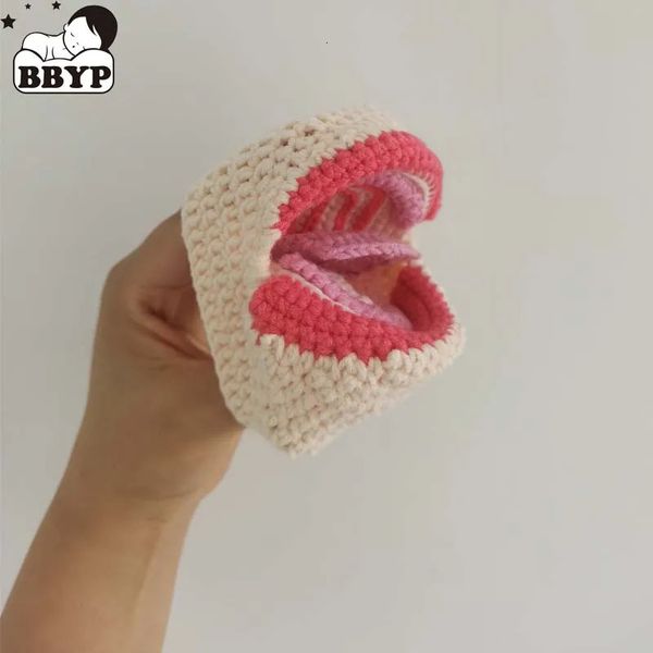 Hand Finger Puppet Plushed Doll Educational Baby Toys Mouth Simulator Soft Stuffed Breast Milk Teaching Aids 250115