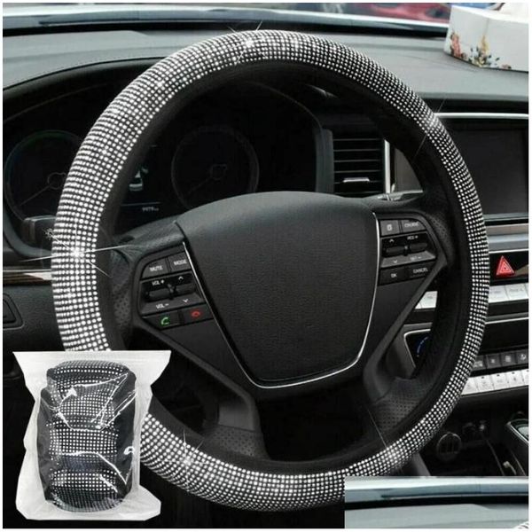 Steering Wheel Covers Ers 1Pc 15 Bg Rhie Car Er White Accessories Drop Delivery Automobiles Motorcycles Interior Otr