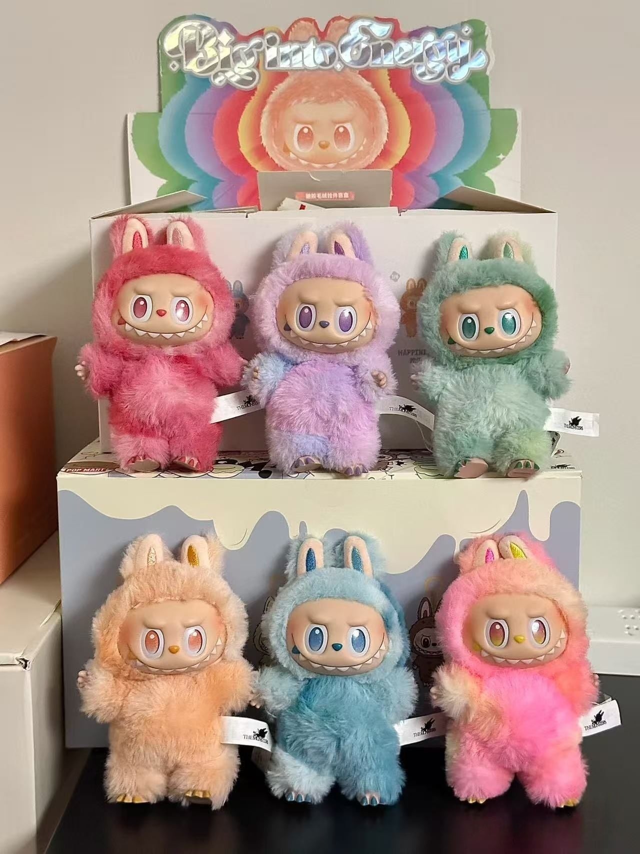 Labubu V1 V2 V3 Heartbeat Macaron Enamel Face Blind Box Pvc Figurine Labubu sitting party Kawaii Doll Kid Christmas Gifts checkmate labubu halloween