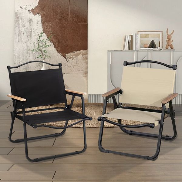 Portable outdoor folding chair Wood grain chair Kermit Chair Fishing stool camping camping chair Portable folding chair